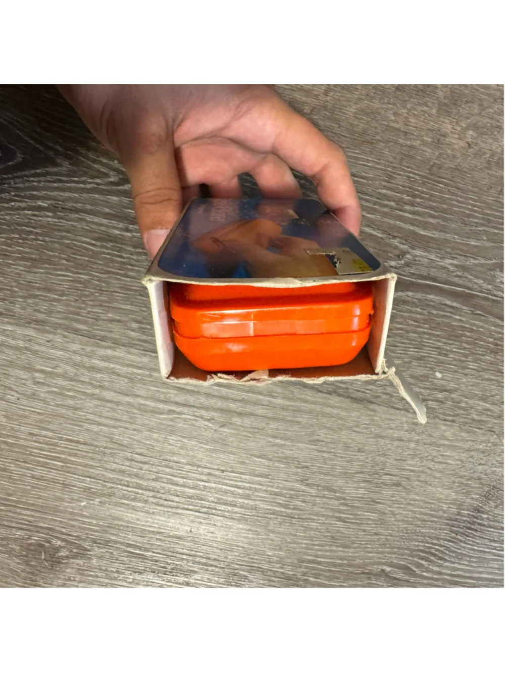 Vintage 80s Nettoyeuse Table Cleaner Crumb Sweeper One Size Orange Blue